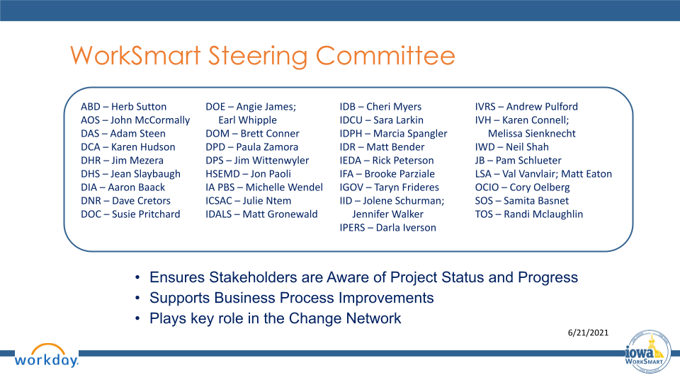 WorkSmart Steering Committee
